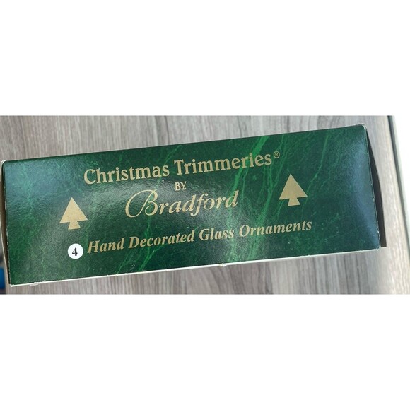 Vintage Christmas Trimmeries  glass ornaments Hand Decorated Snowman Top hat - Picture 5 of 10